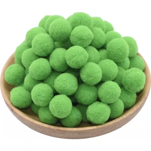 Yumuşak Keçe Peluş Ponpon 2 cm Çap 100'lü Yeşil