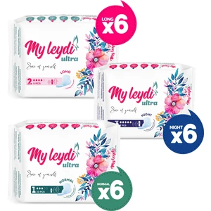 Ultra  Normal 60 + Gece 42 + Uzun 48 Adet Aile Paketi - 18 Paket