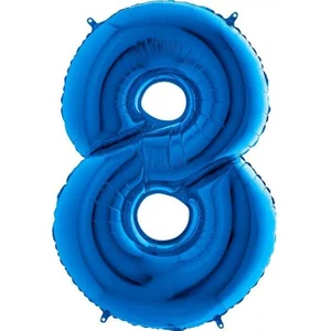 Parti Sürprizi 8 Rakam  80 cm Folyo Balon Mavi Renk