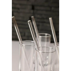 Şeffaf 6'lı Cam Düz Pipet Sağlıklı Cam Pipet