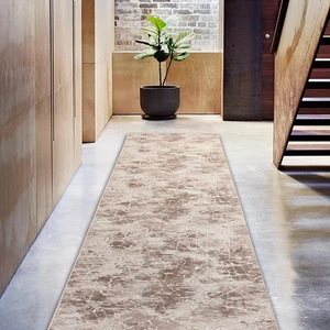 Kaymaz Dod Taban Yıkanabilir 150 x 670 cm Desen 1083 Bej - Vizon Kesme Yolluk Halı