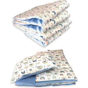 Bebek Özel Bebek/Çocuk Uyku Seti Gökkuşağı Desen/mavi 7 Parça
