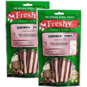 Ördekli ve Morina Balıklı Sandviç Şeritleri - Tahılsız - Taze Et ve Okyanus Balığından - 2'li Set