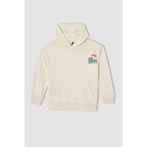 Defacto Erkek Çocuk Relax Fit Sırt Baskılı Kapüşonlu Sweatshirt V5416A621AU