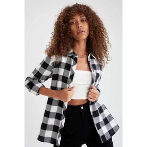 Defacto Retro Ekoseli Relax Fit Cep Detaylı Flanel Gömlek V3003AZ21WN