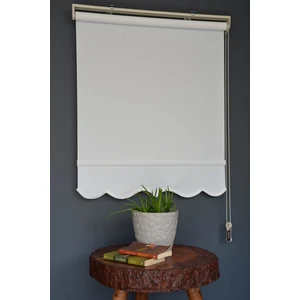 Halim Perdesan Stor Perde Mp-02 Ekru Renk Etekli Mat Polyester Stor Perde 185GR/M2 240 x 200 cm