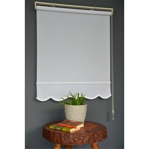Halim Perdesan Stor Perde Pl-01 Beyaz Renk Etekli 80 x 200 cm