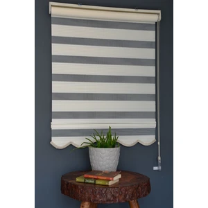 Halim Perdesan Zebra Stor Perde Dp-02 Ekru Renk Etekli Dar Pliseli 100 x 200 cm