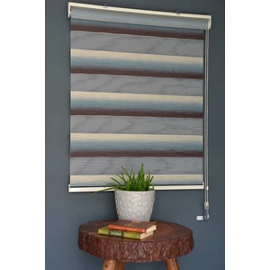 Halim Perdesan Zebra Stor Perde Mf-10 Krem, Bondi Mavisi & Bordo Renk Eteksiz 100 x 200 cm