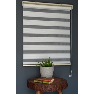 Halim Perdesan Zebra Stor Perde Dp-01 Beyaz Renk Eteksiz Dar Pliseli 270 x 260 cm