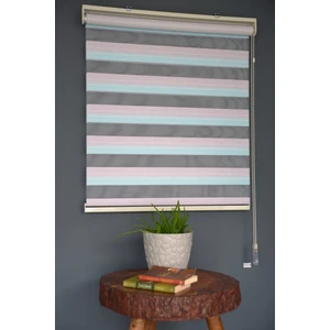Halim Perdesan Zebra Stor Perde Zn-23 Gül Kurusu & Turkuaz Renk Eteksiz 210 x 260 cm