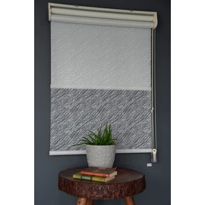 Halim Perdesan Çift Mekanizmalı Tül Stor Perde Dacuz-200 Kırık Beyaz Renk Eteksiz 280 x 260 cm