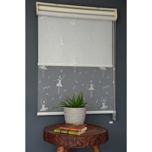 Halim Perdesan Çift Mekanizmalı Tül Stor Perde Dacuz-213 Kırık Beyaz Renk Eteksiz 280 x 260 cm