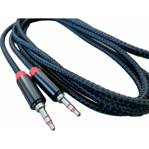 Ata Elektronik Örgülü 1.8 Metre 2 Metre Sargılı Halat Örgü 3,5mm Altın Uçlu Kırılmaz Oto Araba Araç Teyp Için Aux Ses Stereo Kablo