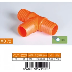 1.1/4" T Hortum Eki Plastik MD72