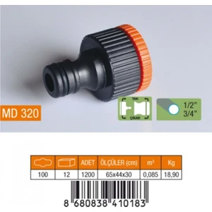 1/2-3/4" Musluk Adaptörü Plastik  MD320