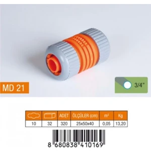 3/4" Lüx Hortum Eki Plastik MD21