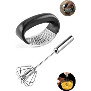 Metal Sarımsak Ezici + Metal Otomatik Çırpıcı