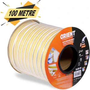 Yapışkanlı 50X2=100 Metre (BEYAZ) Kapı Pencere Bandı Fitili Soğuk İzolasyon Kauçuk Bantları
