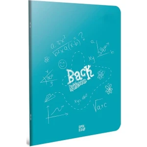 A4 Back Plastik Kapak Dikişli Kareli Defter 100 Yaprak