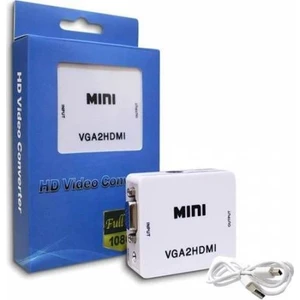 BoblovVGA To Hdmı Full Hd Görüntü ve Ses Dönüştürücü Çevirici VGA2HDMI VGA Dan HDMI A