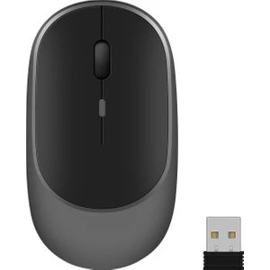 1600 Dpı Şarj Edilebilir 2.4 Ghz Bluetooth Kablosuz Mouse - AL2674 Gri