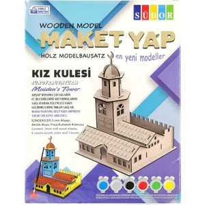 Ahşap Maket Kız Kulesi Boyama Seti N:MD205