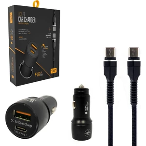 Telefon Araç Şarj Başlık USB Type-C To Type-C PD18W  Cc-36