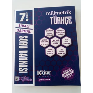 Kriter Yayınları 7. Sınıf Türkçe Soru Bankası