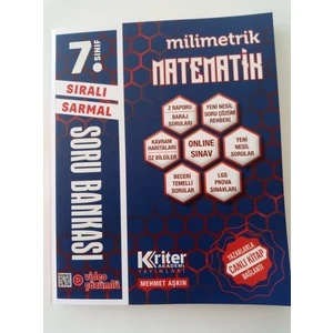 Kriter Yayınları 7. Sınıf Matematik Soru Bankası
