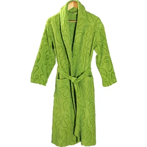 Pamir Towel Jakarlı Açık Yeşil Kadife Bornoz