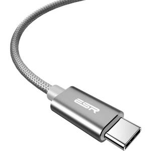 Esr Type-C Kablo,braided Cable Usb2.0 1m-Silver