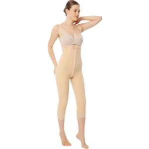 121 Agraflı Göğüs Altı - Diz Altı Liposuction Korse Siyah M(2)