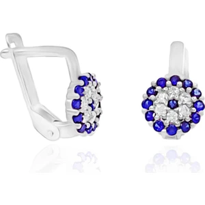 Nazar Boncuğu Motifli Klipsli Model 925 Ayar Gümüş Küpe KUPE-202