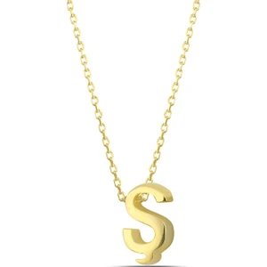 Silver Kadın 925 Ayar Gümüş Ş Harfli Kolye HAK1081