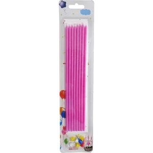 Eminönü Toptancı Doğum Günü Pasta Mumu Pastel 20 cm - 8 Adet  Pembe