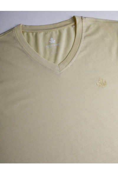 Adam Boxes Erkek V Yaka T-Shirt Neo-Alpes Açık Sarı