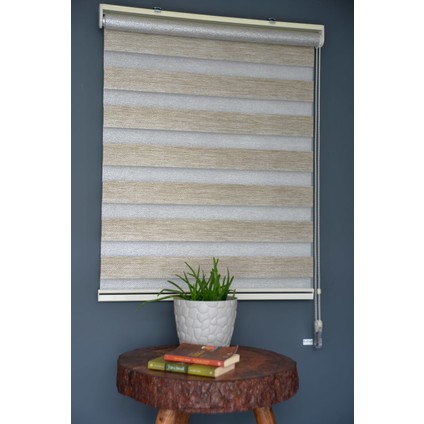 Zebra Stor Perde SM-402 Haki & Gümüş Yaldız Renk Eteksiz 220 x 200 cm fiyatları