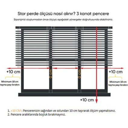 Stor Perde PM-100 Beyaz Renk Etekli Panama 240 x 200 cm fırsatları