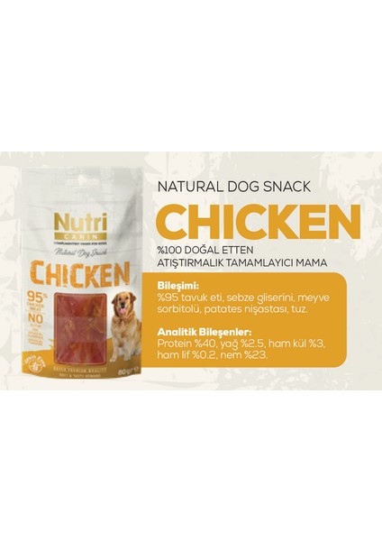 Tavuk Etli Tahılsız Nutri Canin 80GR Köpek Ödülü 6ADET