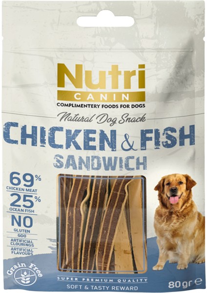 Tavuk&balık Etli Sandvic Tahılsız Nutri Canin 80GR Köpek Öd