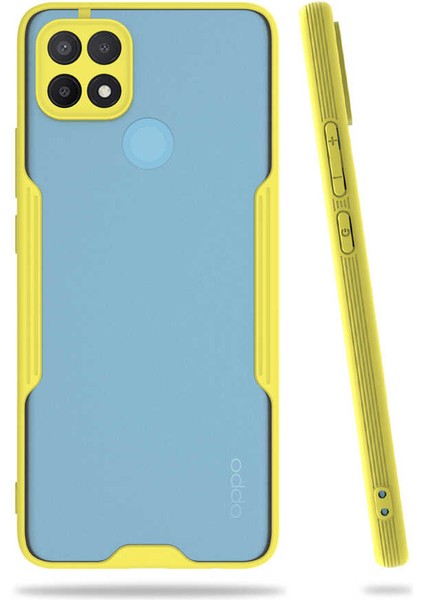 Oppo A15 Kılıf Zore Parfe Kenarları Pastel Renk Silikon Kılıf