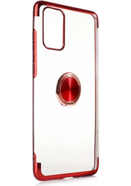 Galaxy S20 Kılıf Zore Gess Kenarları Renkli Yüzük Aparatlı Kılıf