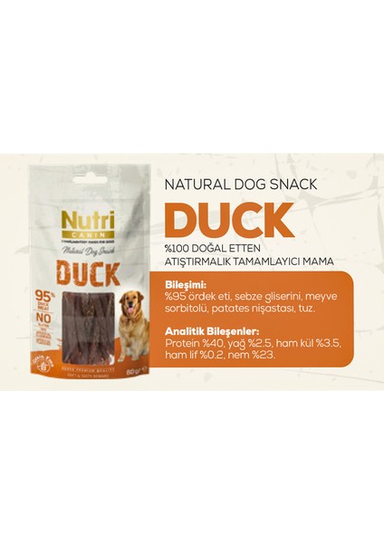 Ördek Etli Tahılsız Nutri Canin 80GR Köpek Ödülü 14ADET