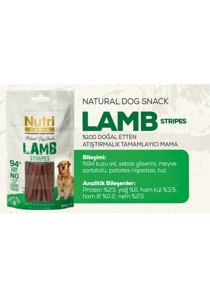Kuzu Etli Çubukları Tahılsız Nutri Canin 80GR Köpek Ödül?