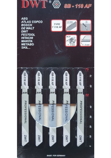 SB-118AF 5'li Metal Kesim Testeresi