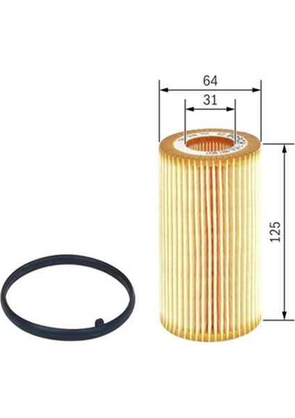 Yağ Filtresi Volvo C30- 11-13 -V40 12 S40 10 V50 10 S60 10 V60 10 XC60 09 C70 10 V70 F026407097