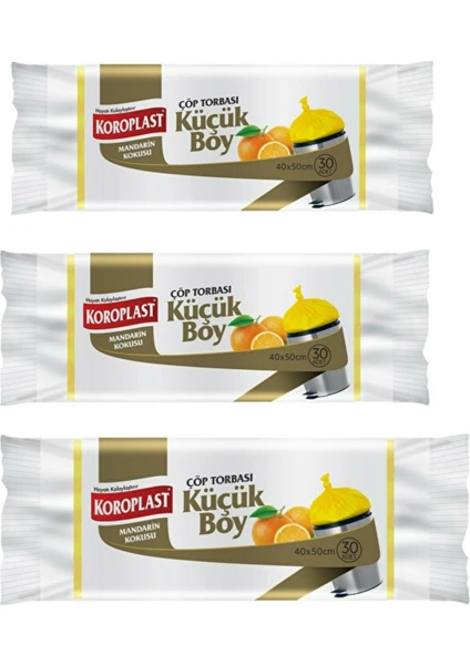 Küçük Boy Mandarin Kokulu Çöp Torbası 40 x 45 cm 3 x 30'lu