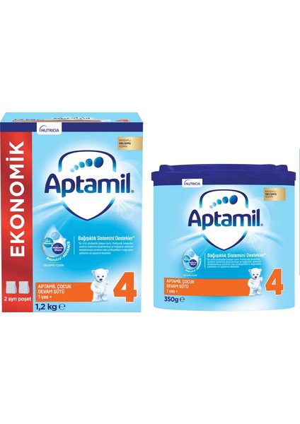 4 1200 gr ve Aptamil 4 350 gr Çocuk Devam Sütü 1 Yaş