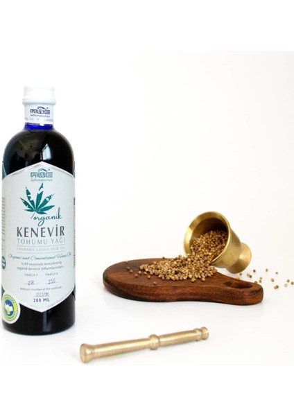 Organik Kenevir Tohumu Yağı, Bağışıklığı Destekleyici Omega3-6-9 Içerir, Sertifikalı KENEVIR,200 ml fırsatları